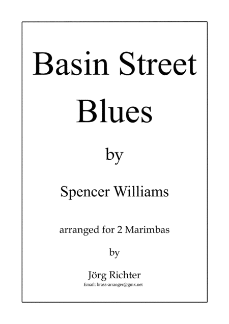 Free Sheet Music Basin Street Blues Fr 2 Marimbaphone