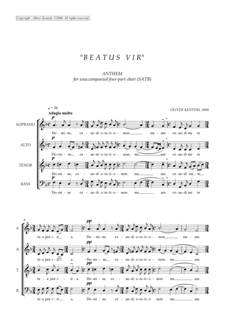 Beatus Vir Sheet Music