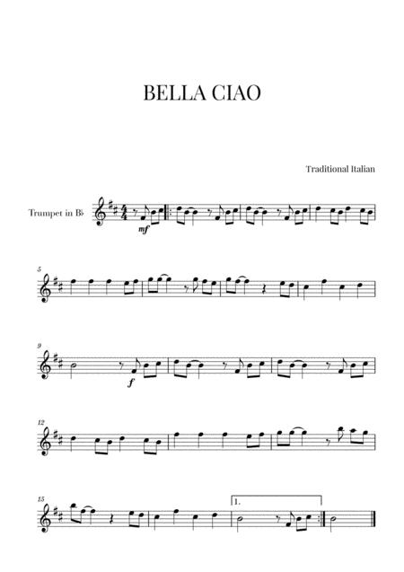 Bella Ciao For Trumpet Sheet Music