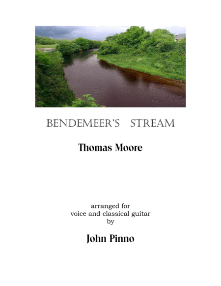 Bendemeers Stream By Thomas Moore Arr For Voice And Classical Guitar Sheet Music