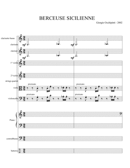 Free Sheet Music Berceuse Sicilienne