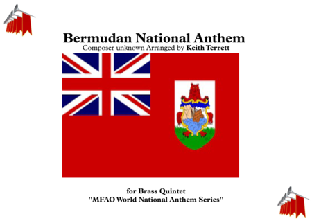 Free Sheet Music Bermudan National Anthem For Brass Quintet