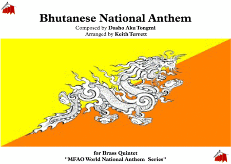 Bhutanese National Anthem For Brass Quintet Dzongkha Druk Tsendhen The Thunder Dragon Kingdom Sheet Music