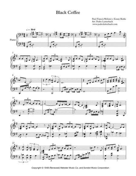 Black Coffee Sheet Music