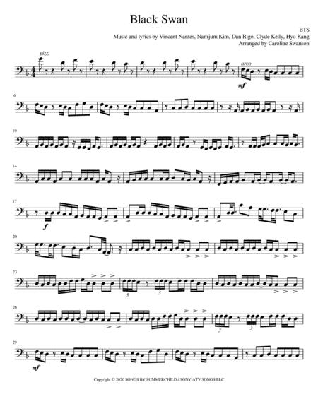 Black Swan Bts Cello Sheet Music