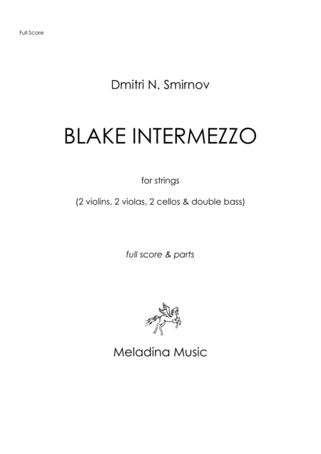 Blake Intermezzo For Strings Sheet Music