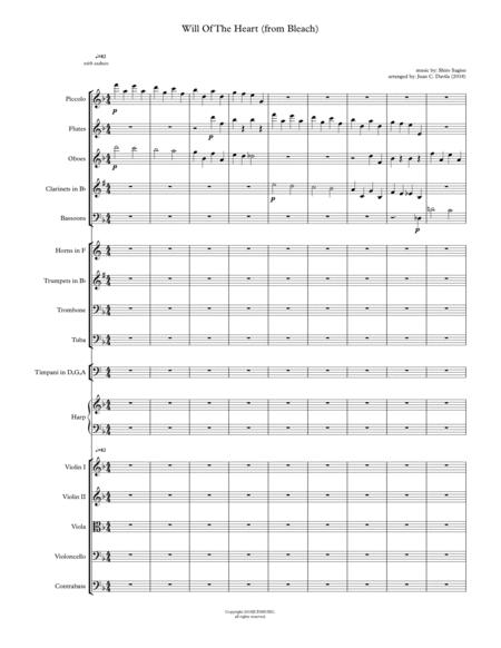 Free Sheet Music Bleach The Will Of The Heart Orchestra