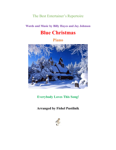 Blue Christmas For Piano Sheet Music