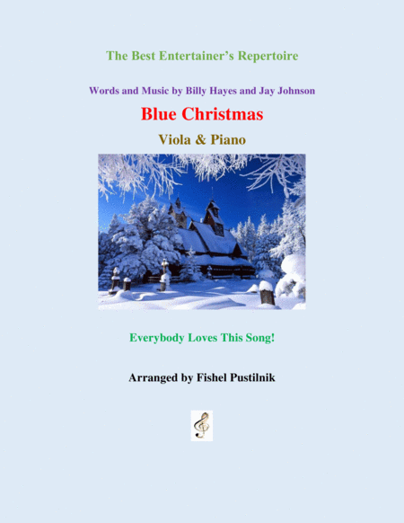 Free Sheet Music Blue Christmas For Viola And Piano