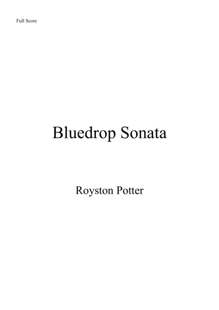 Bluedrop Sonata Sheet Music