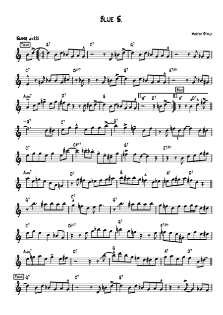 Free Sheet Music Blues Clarinet