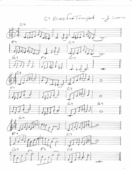 Blues For Trumpet By John Carlo Sheet Music
