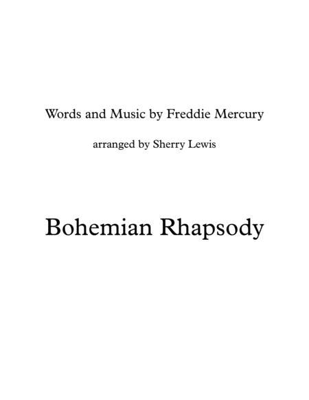 Bohemian Rhapsody Solo Violin For Violin Solo Sheet Music