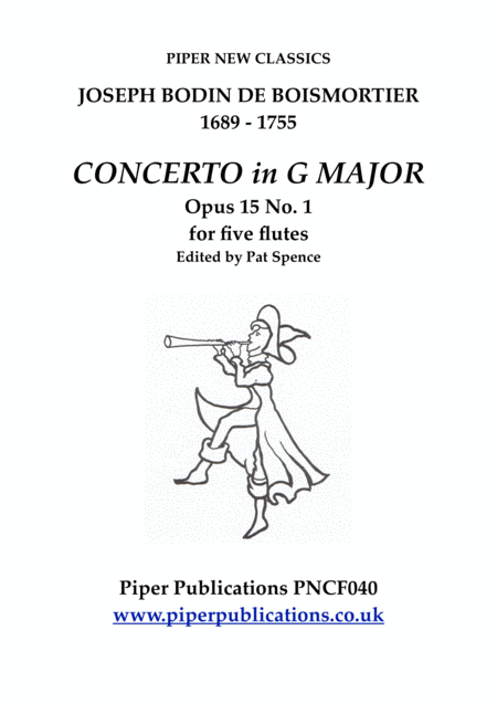 Free Sheet Music Boismortier Concerto In G Major For 5 Flutes
