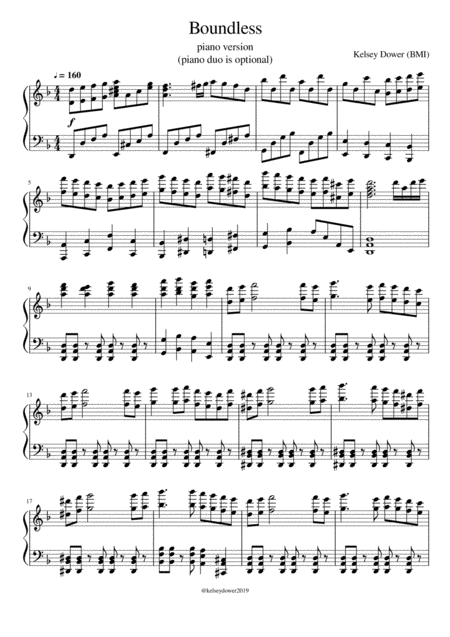 Free Sheet Music Boundless