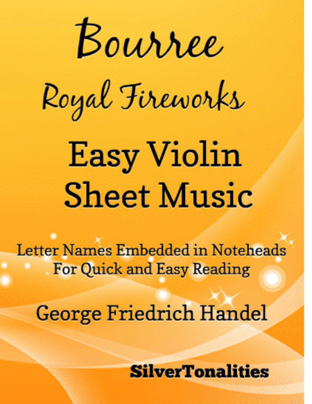 Bourree The Royal Fireworks Easy Violin Sheet Music Sheet Music