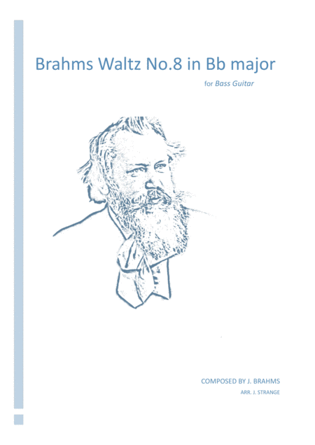 Free Sheet Music Brahms Waltz No 8 In Bb Major For Bass Guitar