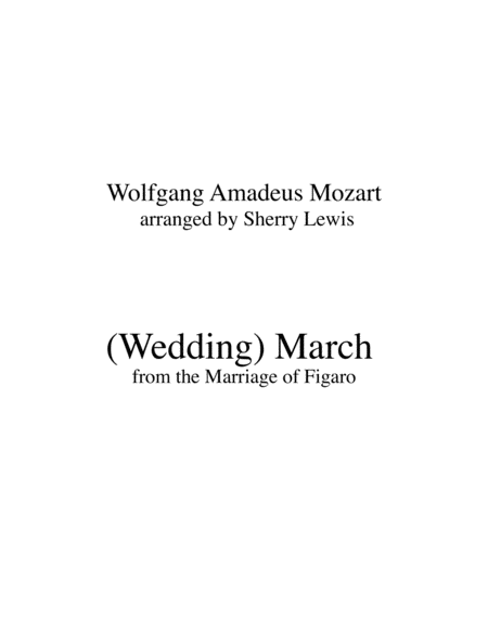 Bridal March From The Marriage Of Figaro String Trio For String Trio Sheet Music