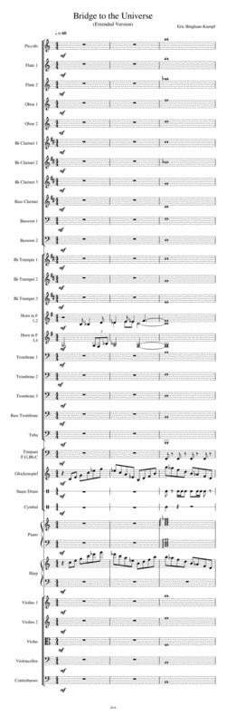 Free Sheet Music Bridge To The Universe Extended Version