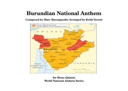 Free Sheet Music Burundian National Anthem Burundi Bwacu Our Burundi For Brass Quintet