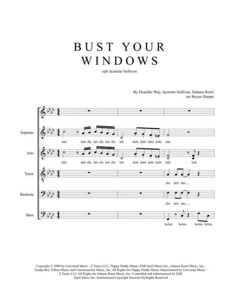 Bust Your Windows Sheet Music