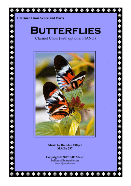 Butterflies Clarinet Choir Score And Parts Pdf Sheet Music