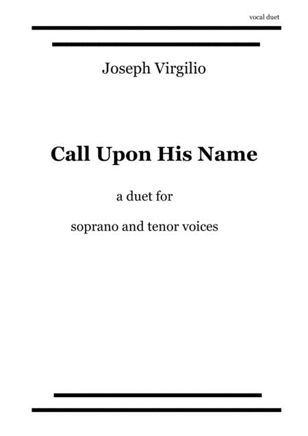 Call Upon His Name Soprano Tenor Duet Sheet Music