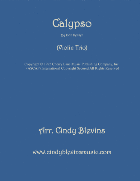 Calypso For Violin Trio Sheet Music