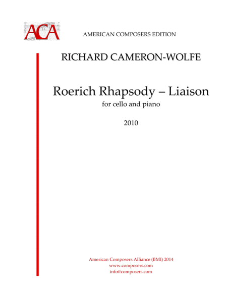 Cameron Wolfe Roerich Rhapsody Liason I Sheet Music