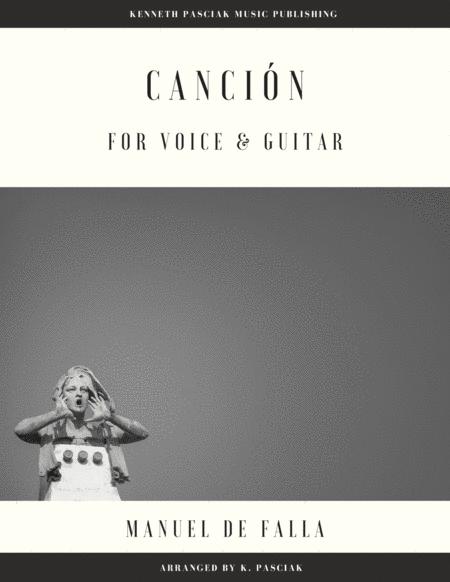 Free Sheet Music Cancin For Voice And Easy Guitar