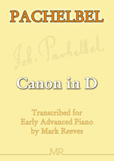 Free Sheet Music Canon In D For Piano