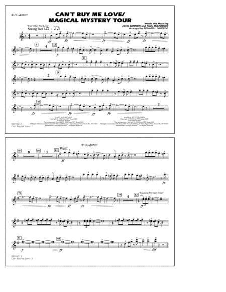 Free Sheet Music Cant Buy Me Love Magical Mystery Tour Arr Richard L Saucedo Bb Clarinet