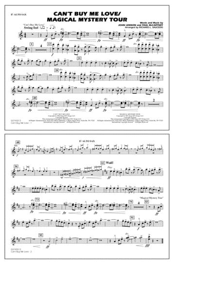 Cant Buy Me Love Magical Mystery Tour Arr Richard L Saucedo Eb Alto Sax Sheet Music