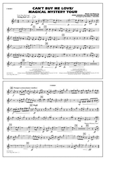 Free Sheet Music Cant Buy Me Love Magical Mystery Tour Arr Richard L Saucedo F Horn