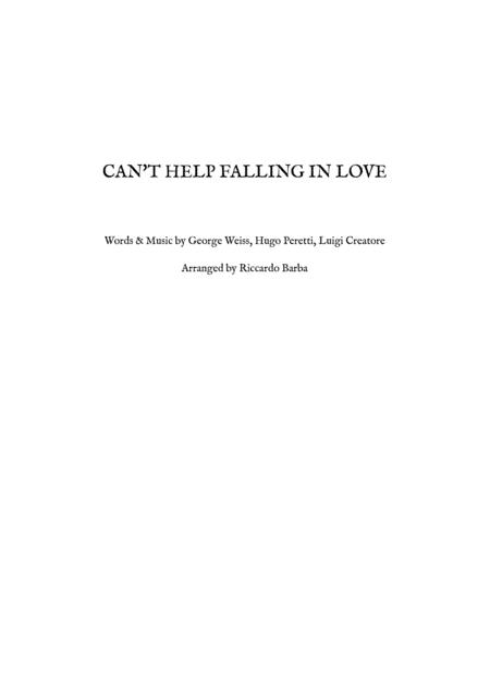 Cant Help Falling In Love Satb Band Sheet Music