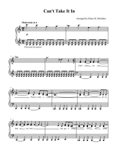 Cant Take It In Movie Version Sheet Music