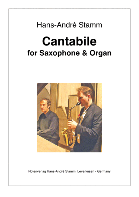 Cantabile For Saxophone And Organ Sheet Music