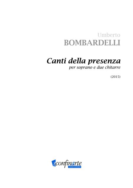 Canti Della Presenza Per Soprano E Due Chitarre Sheet Music