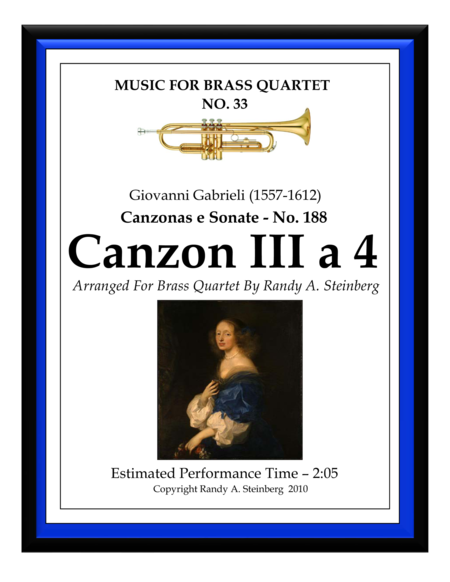 Canzon Iii A 4 No 188 Sheet Music