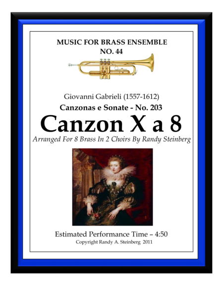 Free Sheet Music Canzon X A 8 No 203