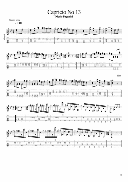 Capricio No 13 Sheet Music