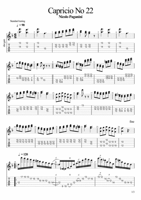 Free Sheet Music Capricio No 22