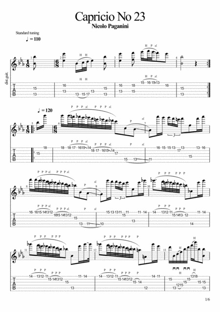 Capricio No 23 Sheet Music