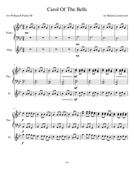 Free Sheet Music Carol Of The Bells Flute Solo