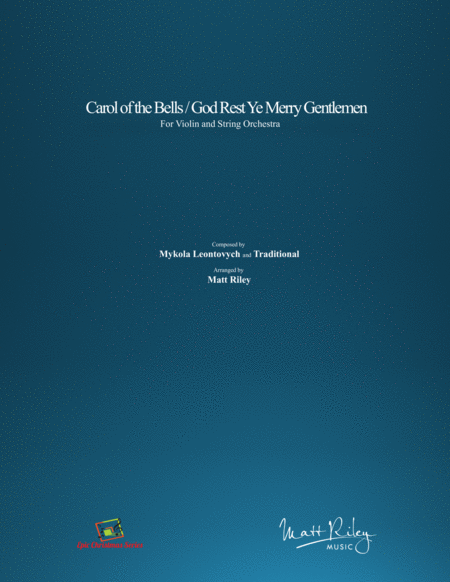 Carol Of The Bells God Rest Ye Merry Gentlemen Violin String Orchestra Sheet Music