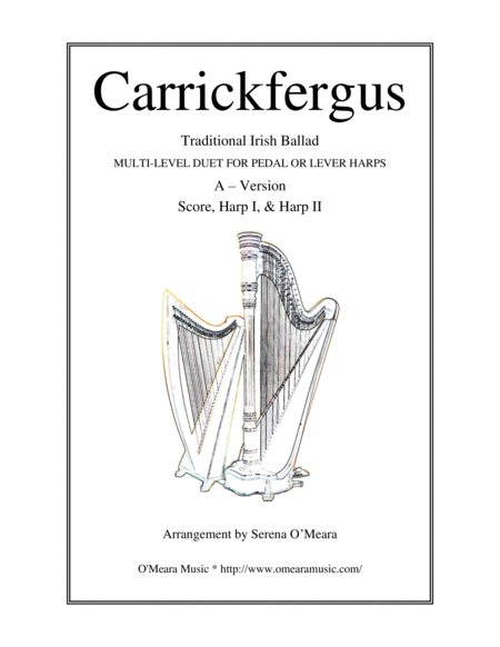 Free Sheet Music Carrickfergus A Version Score Parts