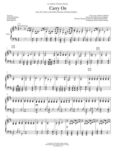 Carry On An Anthem Of Pioneer Songs Piano Accompaniment Sheet Music