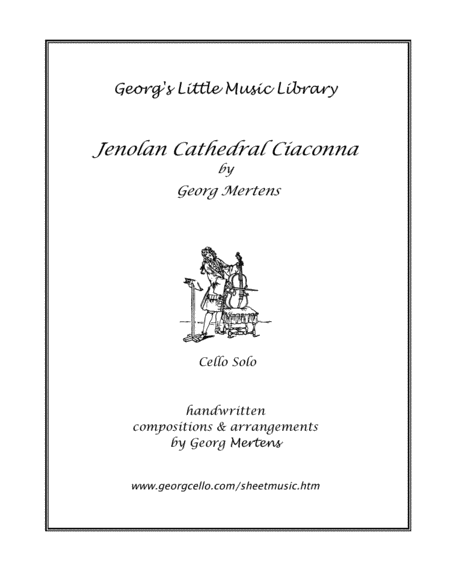 Cathedral Jenolan Ciaconna For Cello Solo Sheet Music