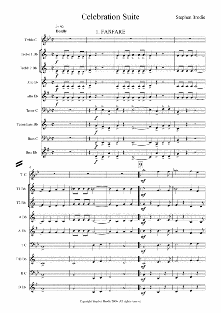 Celebration Suite For Junior Wind Ensemble Sheet Music