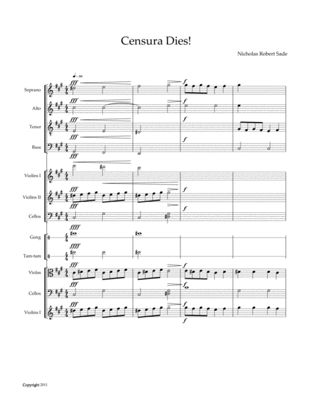 Censura Dies Sheet Music